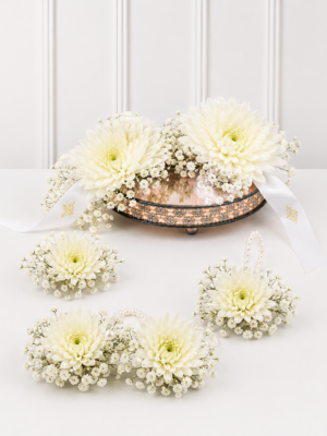 White Floral Jewelry Set