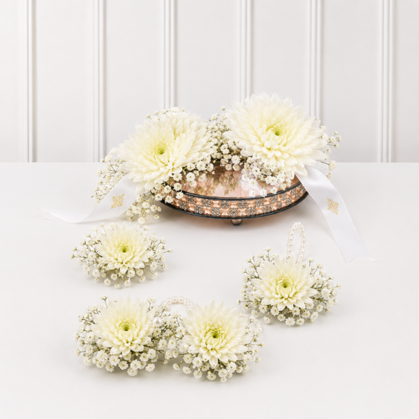 White Floral Jewelry Set